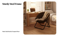 Cushioned Saucer Chair Foldable Design Indoor Seating No Assembly Required