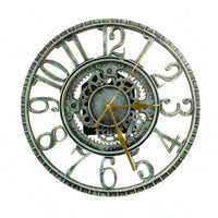 Vintage Metal Wall Clock Openwork Room Decor Decorative
