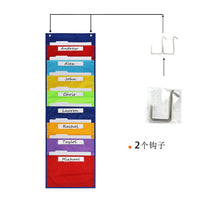 Rainbow File Organizer Hanging Bag with 8 Pockets and Label Window