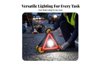 Black Housing Foldable Warning Triangle LED Car Warning Triangle Tripod Support for Roadside Emergency
