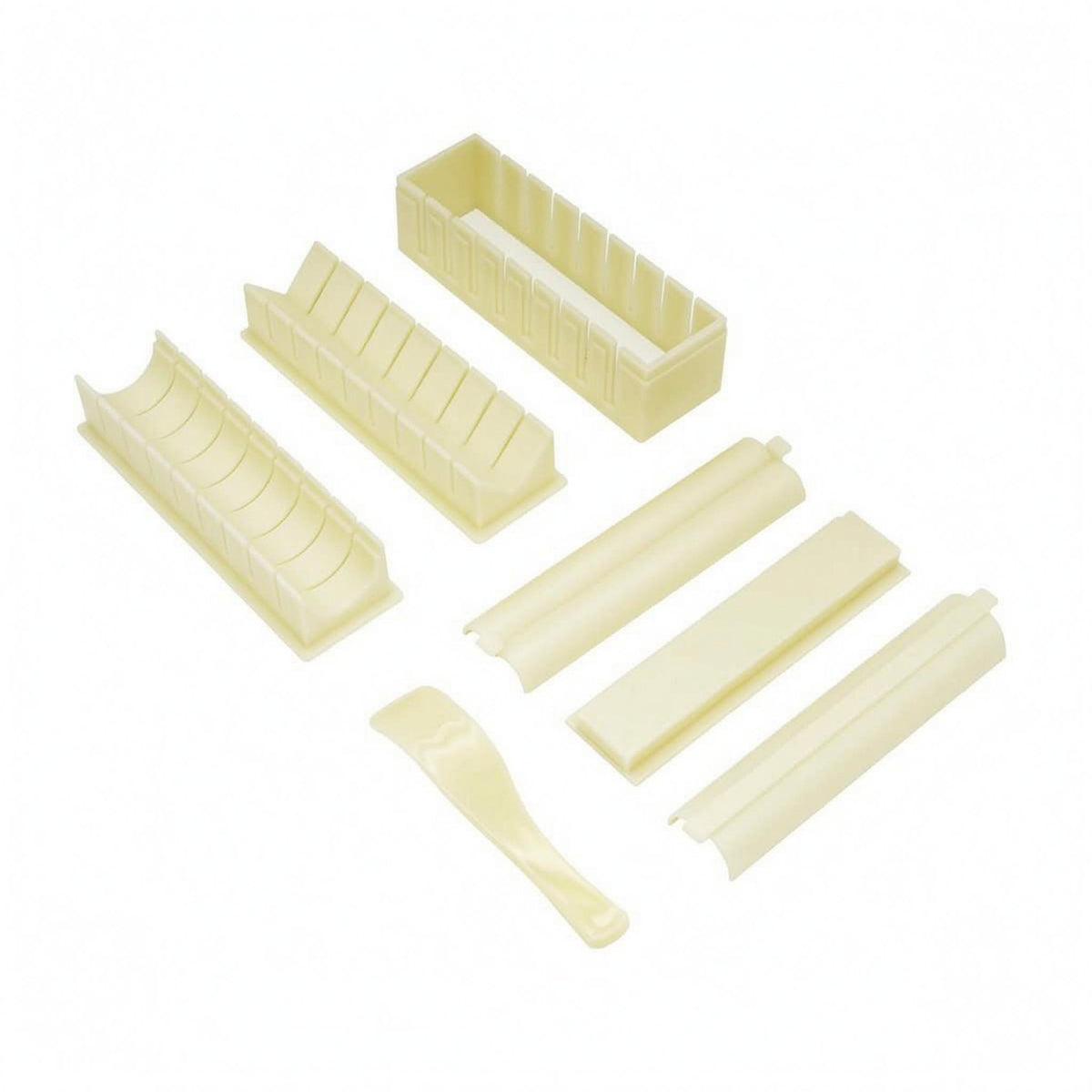 7 Pieces Sushi Press Kit Easy to Use Sushi Press Set Beginner Easy-to-Use Culinary Prep Tool