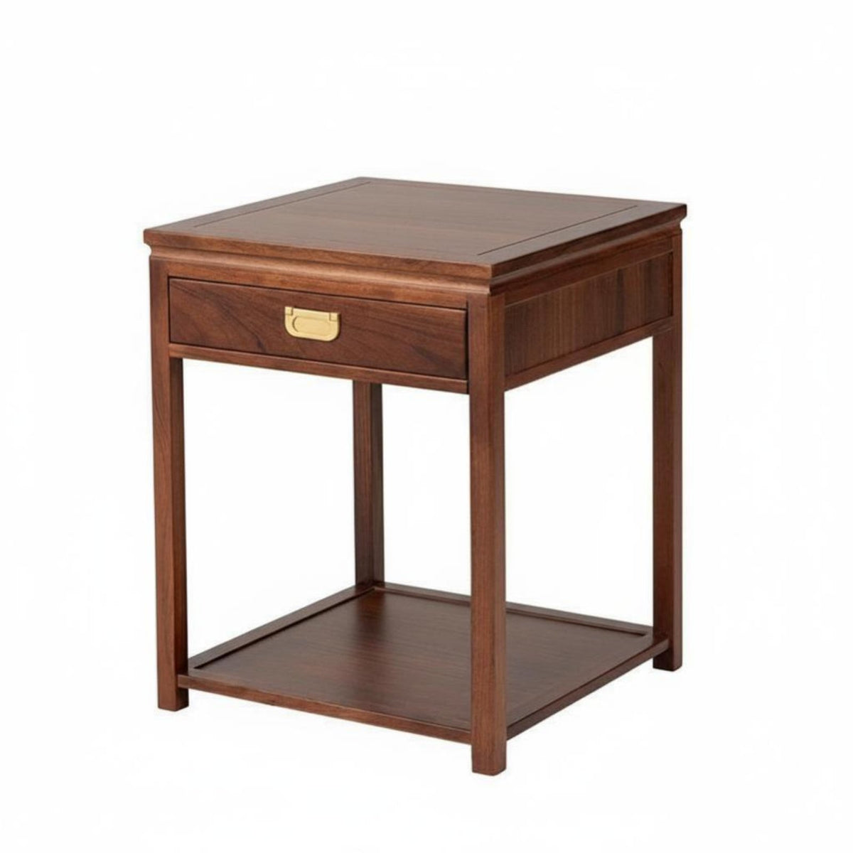2-Tier Side Table with Drawer Timeless Design Household Furniture Accessible Shelf Easy Assembly for Parents, Students, Office