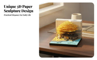 3D Memo Pad Calendar Creative Gift Paper Sculpture Calendar Multi-Functional Tear-Away Art Notepad for Friends, Students, Desktop, Home Decor, Bedroom