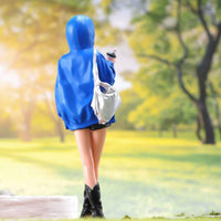 1/18 Scale Hoodie Girl Figurine Hand-Painted Female Figure in Blue Hoodie Resin Material Hobby Supply for Collectors, Dioramas