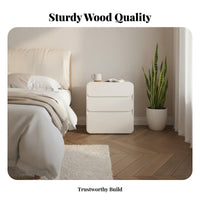 3-Drawer Nightstand with Storage Drawers 3-Drawer Upholstered Cabinet for Adults