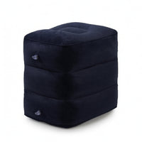 Inflatable Footrest with Pump Portable Travel Footrest with Bag Inflatable Leg Pillow Adjustable Height for Travelers, Car Rides