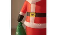 Inflatable Santa with Sack Outdoor Santa Father Christmas with Present Sack Yard Decor Giant Waving for Lawn, Porch