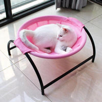 Breathable Iron Cat Bed with Removable Cover, Four Colors