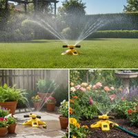 Sprinkler with Brass Adapter Automatic Rotating Sprinkler 360-Degree for Nursery