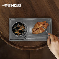 MHW-3BOMBER Retro Tray, Stainless Steel 304 Cup Holder for Coffee, Vintage Style