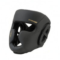 Safeguarding Open Face Headgear Padded Boxing Protective Headgear with Ear Covers Synthetic Leather Boxing Helmet Wide-Vision Opening for Kickboxing