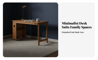 Desk and Hutch Set sturdy Wood Study Table Integrated shelving unit Easy to Clean for Home
