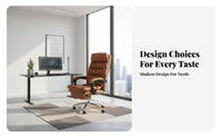 Reclining Office Chair with Footrest High Back Design for Study Room, Executives