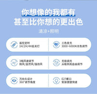 水晶风扇灯泡e27螺口家用led照明电扇厨房卧室2025新款吸顶吊扇灯