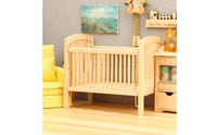 1/12 Dollhouse Crib Unfinished Doll Crib Paintable Dollhouse Cot for Crafters