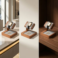 Watch Stand Valet Tray Padded Watch Display with Space-Saving Tray for Dresser, Counter