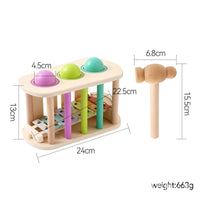 Montessori Wooden Permanent Box Coin Box Tissue Box Shape Sorter Toddler Learning Toy Column Set