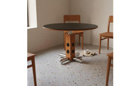 Sintered Stone Dining Table Scratch-Resistant Round Dining Table Home Furniture Space-Saving for Cafe
