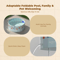 Foldable Hard Plastic Pet & Kiddie Pool, Non-Inflatable