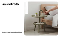 Handle-Top Accent Table Portable Design Accent Table with Storage Space-Saving