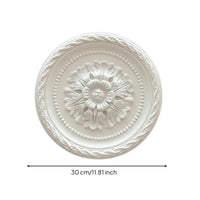 Ornate Floral Ceiling Medallion White PU Ceiling Medallion Circular