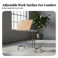 Rolling C-Shaped Table Mobile Design Adjustable C-Shaped Table Nordic aesthetic