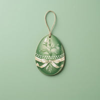 Easter Wooden Hanging Decorations, 12 Piece Egg Ornaments with Rope, Boxwood Indoor Outdoor Decor - Image 7