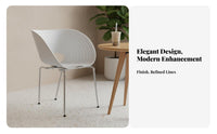 Ribbed Shell Chair Modern Design Indoor Furniture Easy Assembly for Dining Room