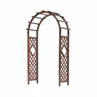 Garden Support Arch Weather-resistant Wooden Garden Arch with Gate Sturdy Construction Climbing Plant Trellis Decorative Entryway Suitable for Gift Giving Home Decoration
