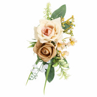 Artificial Rose Boutonniere Faux Boutonniere with Clip Elegant for Groomsmen