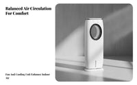 Water-Cooled Air Chiller Humidifier Function Portable Air Chiller Fan Low Noise Humidifying Bladeless Fan for Kids, Dorm Room, Bedroom, Office