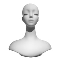 双肩头模女欧美假人带耳朵PVC模特头假发展示首饰摄影拍照道具