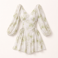 Swimsuit for Girls and Plus Size Women with Floral Long Sleeves, One-Piece Monokini with Padded Support for Water Sports