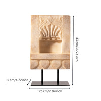 Candlestick Ornament Carved Sculpted Candle Holder Architectural for Living Room