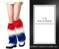 Halloween Carnival Three-Color Plush Leg Warmers and Skirt Set