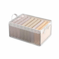 6 Pieces Transparent Clothing Box Clear View viewing panel Closet Storage container Stackable