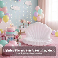 Inflatable Seashell Seat Princess Theme Party Decoration Multi-Purpose for Girls