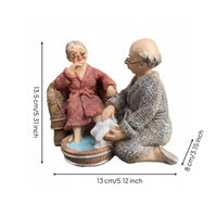 Loving Old Couple Sculpture Anniversary Gift Elderly Couple Figurine for Couples