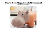 Cartoon Hippo Ottoman Multi-Functional creature Stool Soft Padded Seat for Parents
