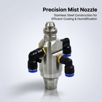 Stainless Steel Spray Tip Nozzle, G3/16 Male Thread Misting Nozzle, 0.2mm Orific #variant:Round spray nozzle