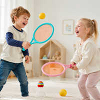 Kids' Racket Set for Outdoor Sports - Badminton and Tennis Rackets for Preschoolers and Kindergarten