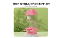 Automatic Bird Feeder Large Capacity Parrot Food Dispenser Husk Separator Automatic Bird Dispenser for Vacation, Travel