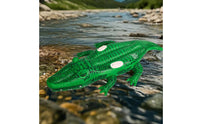 Realistic Inflatable Crocodile Pool Lounger Friendly Inflatable Crocodile with Handles Heavy-Duty Pool Toy with Handles Safe for Lake