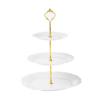3-Tier Cake Stand Decorative Edging Tiered Dessert Stand Ornate Rim