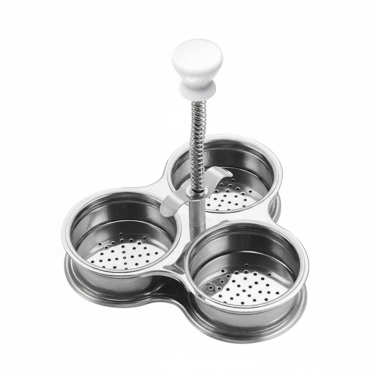 Easy to Clean Bounce Handle Egg Cooker Steamer Rust Proof Cooking Utensil Even Heating for Breakfast