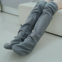 Fleece Leg Warmers Soft Thigh High Socks Long Leg Warmers for Women, Cold Weather, Lounging, Bedtime
