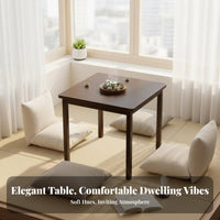 Square Floor Seating Table Versatile Floor Desk Long-Lasting Sturdy Construction for Students, Adults, Alcove Window, Bedroom