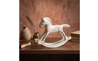 Cast Iron Rocking Horse Distressed Rocking Horse Figurine Antique Desk Ornament for Decorators, Collectors, Bookshelf