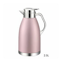 Stainless Steel Thermal Carafe Jug Double-Walled Hot Water Dispenser Pot Anti-Scald Thermal Carafe for Home
