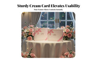 Luxury Towel Gift Box, Cream Cardboard, Wedding, Red Handle, Empty, Assorted Styles